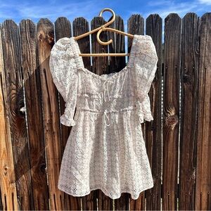 Puff Sleeve Mini Dress